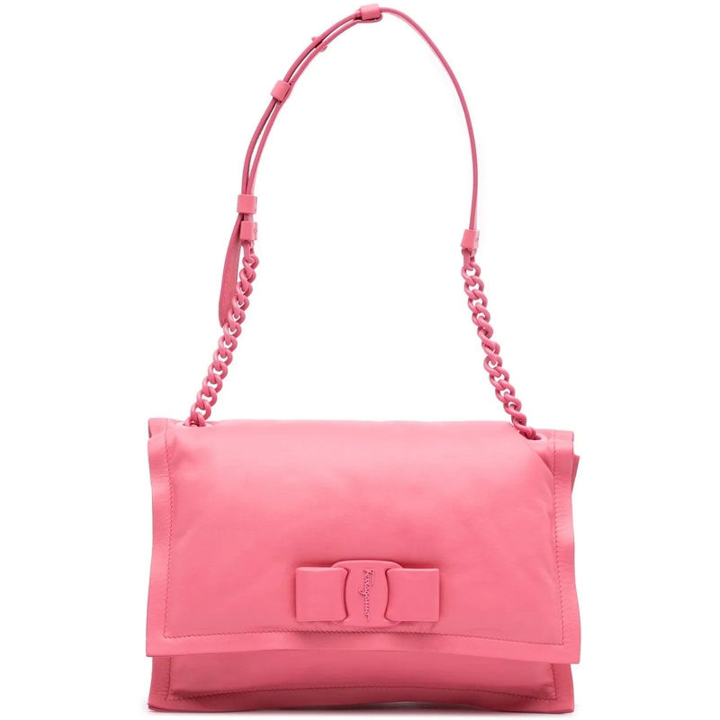 Salvatore Ferragamo Schultertasche Padded Leather Viva Bow Crossbody rose