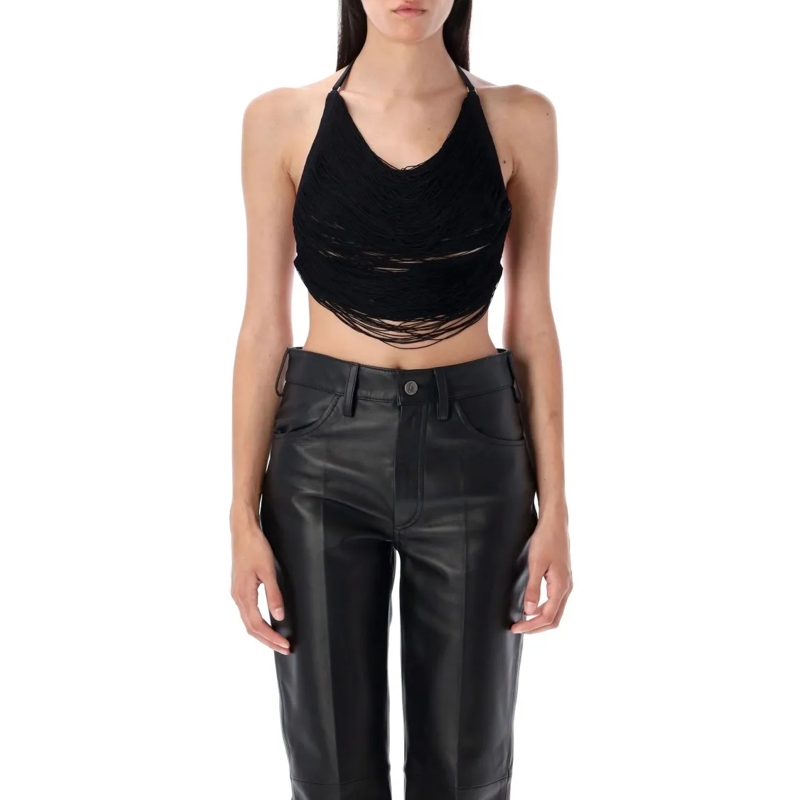 The Attico elegante top Fringes Top Black