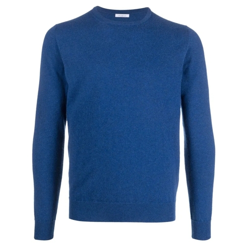 Malo Pull Cashmere Crew Neck Sweater Blue