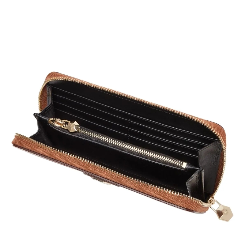 Philipp Plein Geldbörse Mid-Zip Brieftasche Cocco Crocco Geprägt braun(Image 3)
