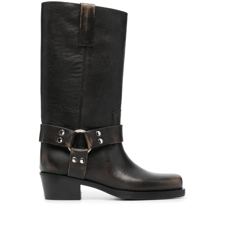Paris Texas Bottes Black Calf Leather Roxy Boot Black