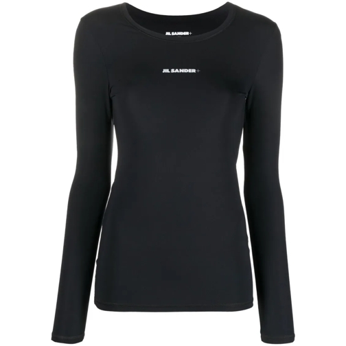 Jil Sander Langärmelige Oberteile Crew Neck Long Sleeve Shirt Black