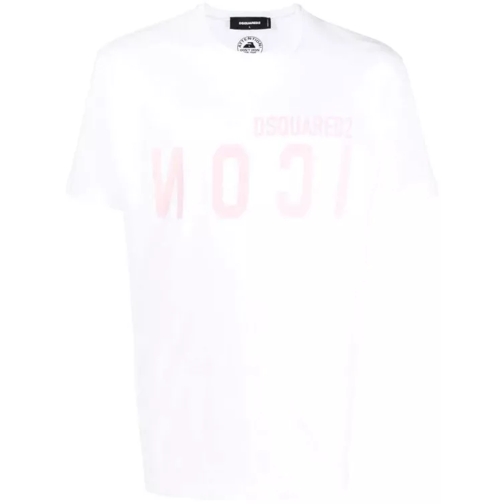 Dsquared2  Mirrored-Logo T-Shirt White