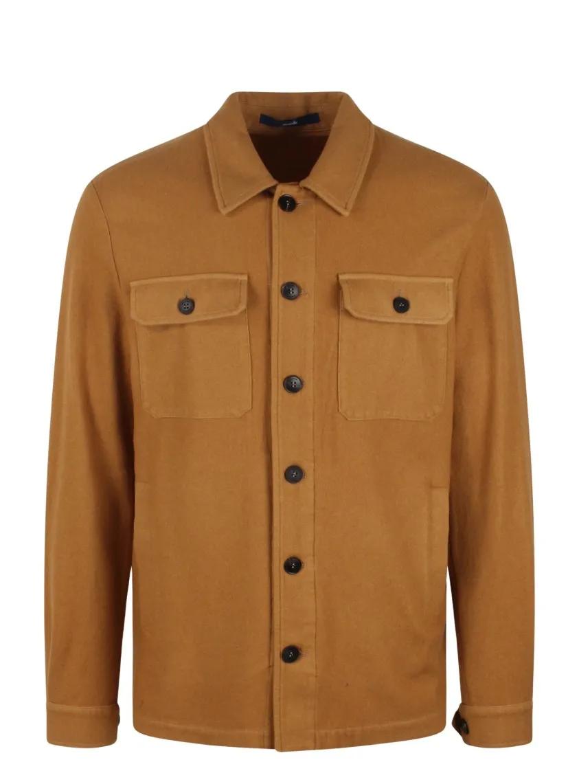 Thumbnail - Drumohr - Classic Cashmere Drumohr Overshirt - Größe 50 - braun