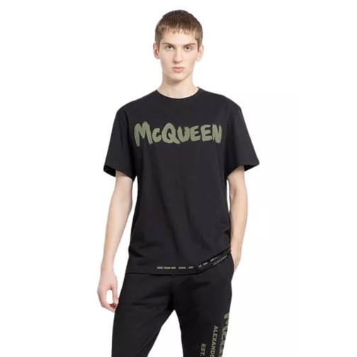 Alexander McQueen Mcqueen Graffiti T-Shirt Black 