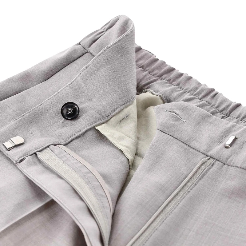 Jucca Pantalons décontractés Straight-Leg Stoffhose grau(Image 3)