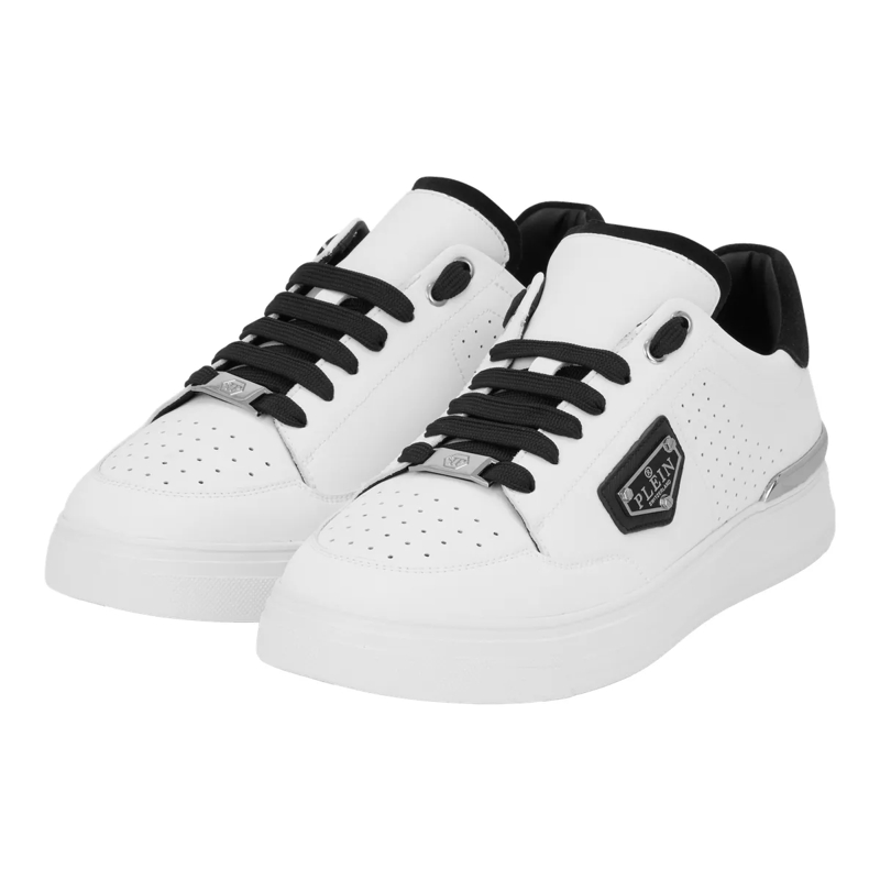 Philipp Plein Low-Top-Sneaker Lo-Top Turnschuhe weiss