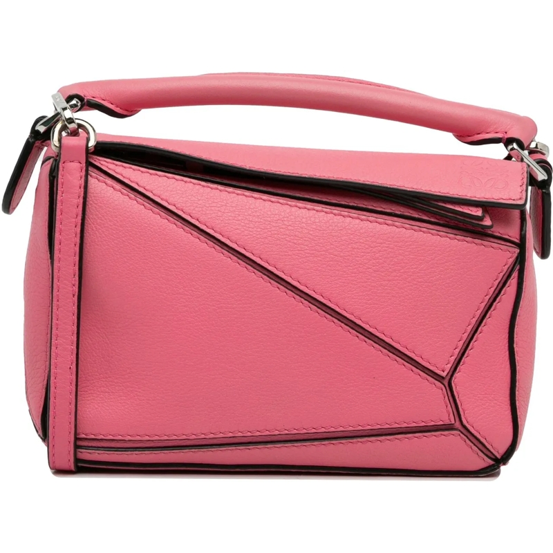 Loewe Schultertasche Mini Calfskin Puzzle Satchel rose