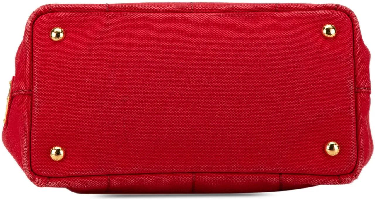 Prada Hobo bags Small Canapa Logo Satchel in rood