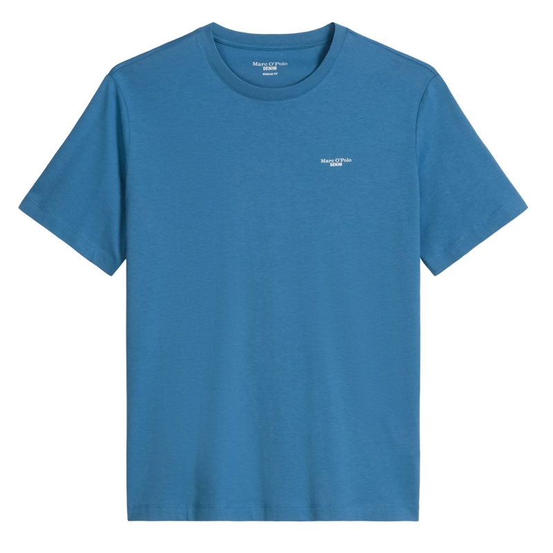 Marc O´Polo Hemd T-Shirt, SSL, Logo Print, Reg F 1er Pack blau