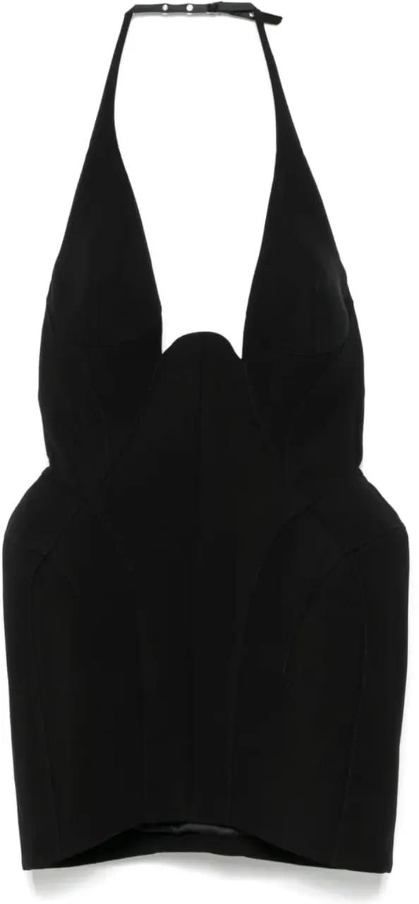 Thumbnail - Mugler - Show Sculptural Mini Dress Black - Größe 38 - black