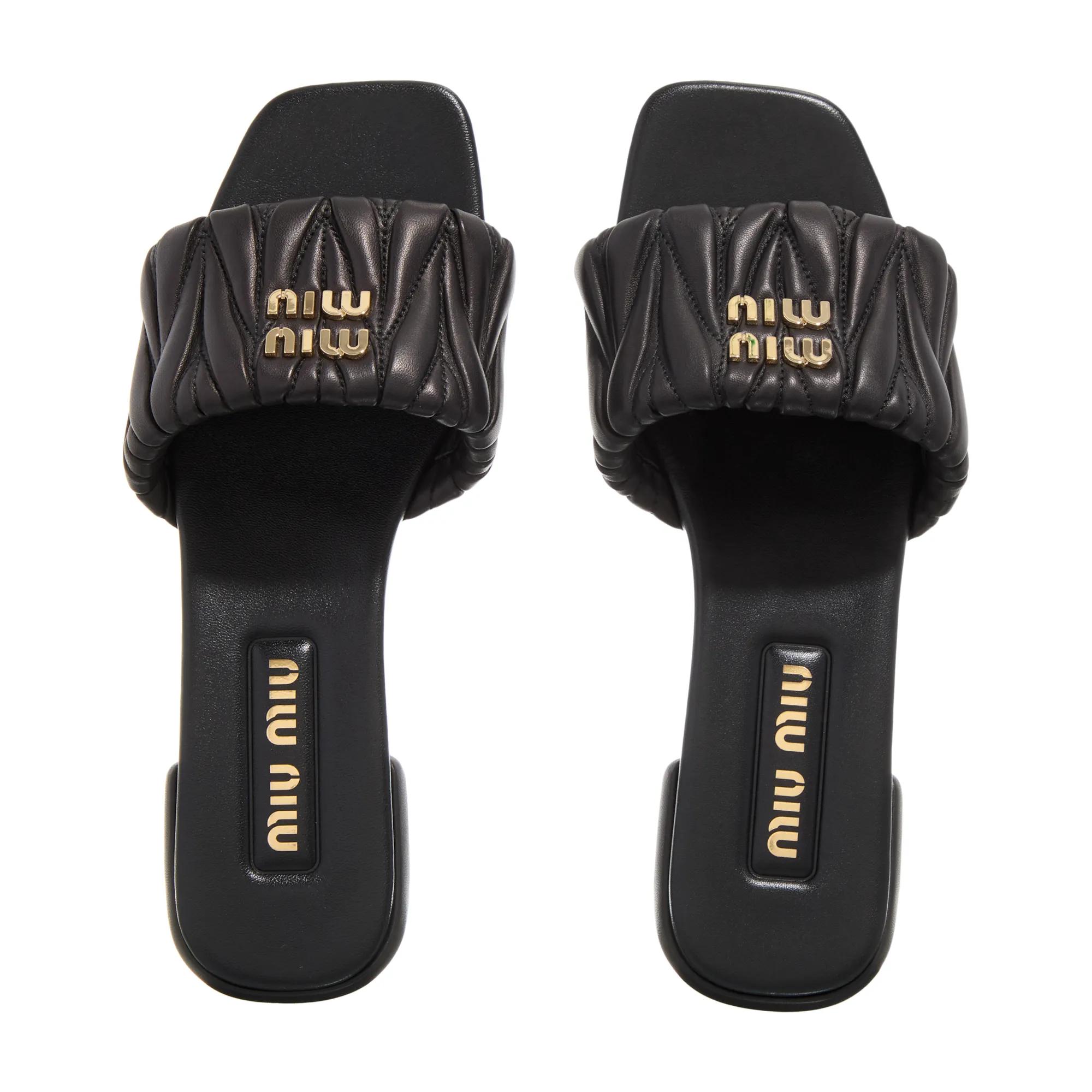 Thumbnail - Miu Miu Sandalen - Matelasse Slides - Gr. 40 (EU) - in Schwarz - für Damen