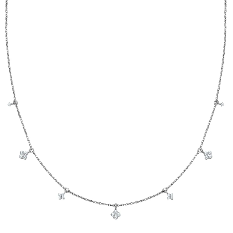 Glanzstücke München Mittellange Halskette Sterling Silber Halskette Zirkonia silber