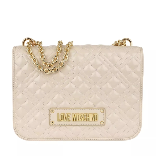 Love Moschino Quilted Handle Bag Avorio Satchel