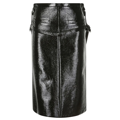 Courrèges Midi-Röcke Black Vinyl Skirt Black