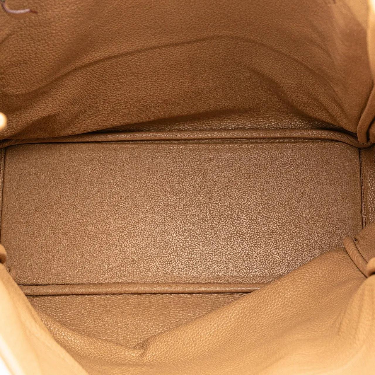 Hermès Shoppers 2008 Clemence Victoria II Cabas 35 in bruin