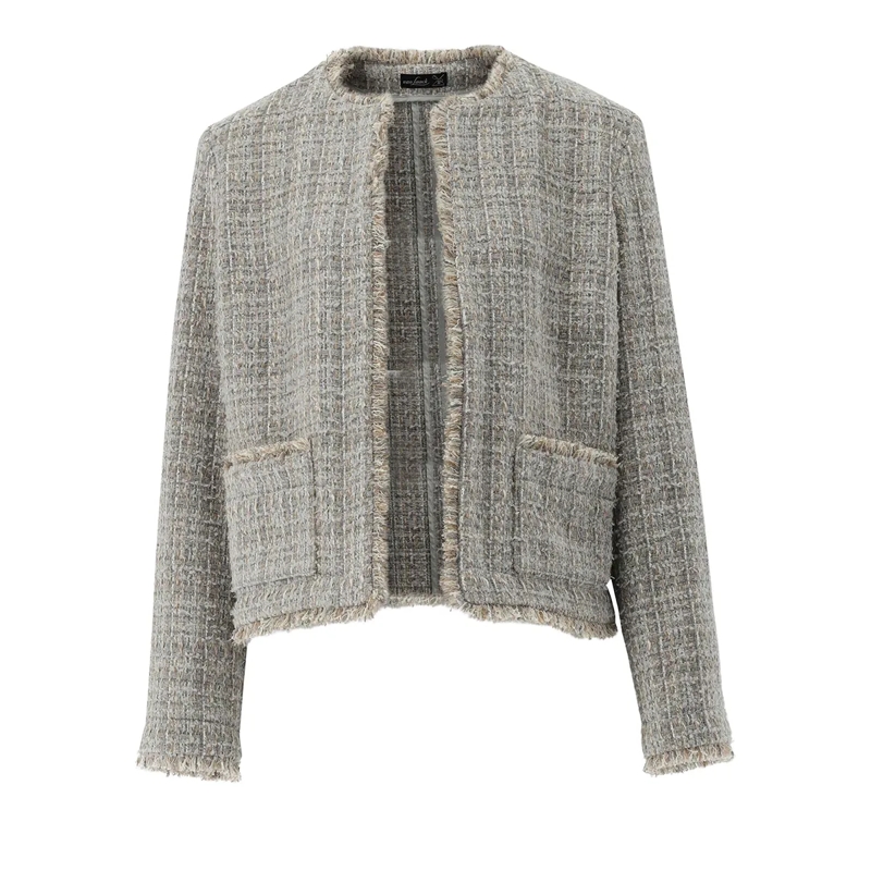 VAN LAACK Blazer Mantel Modern Fit Dessiniert grau