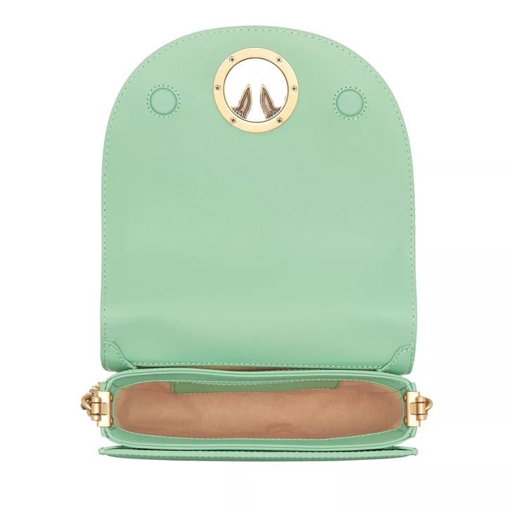 Pinko Love Round Click Mini Green Crossbody Bag