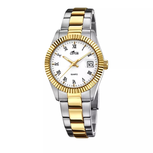 Lotus Excellent Stainless Steel Watch Bracelet Bicolor Quartz Watch