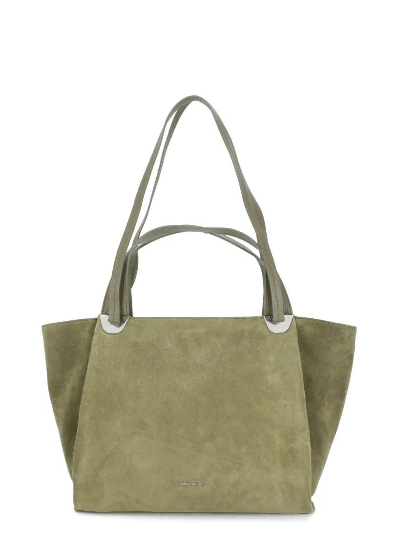 Coccinelle Tote - Oliver Suede Bag - Gr. unisize - in Grün - für Damen