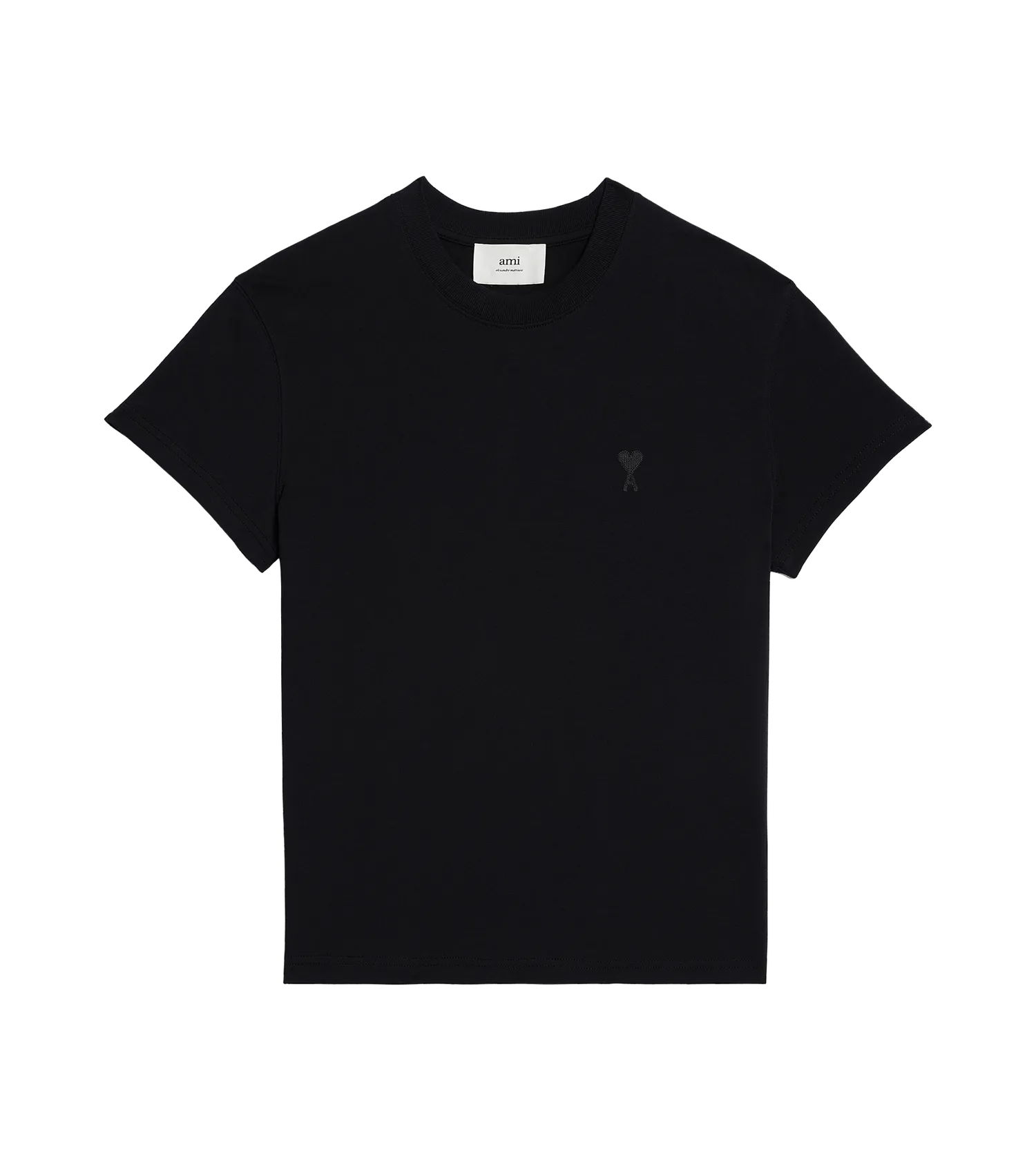 AMI Paris - T-Shirt mit Logo - Größe XS - schwarz