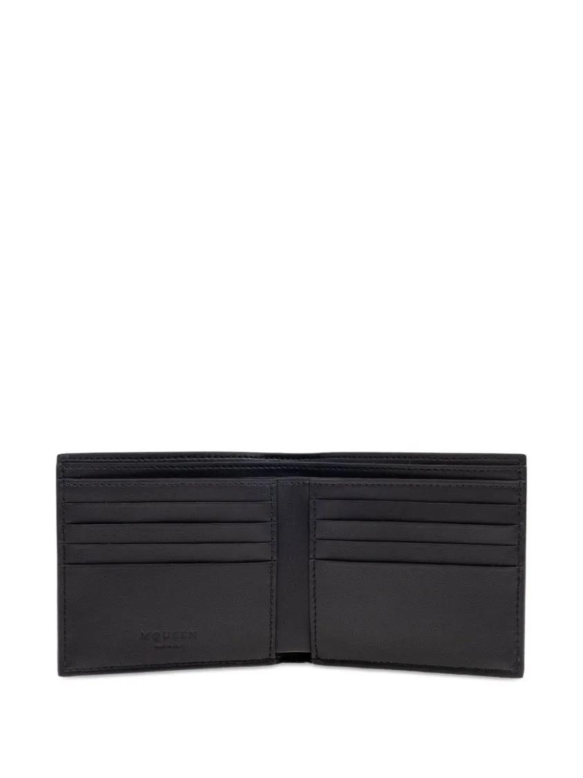 Thumbnail - Alexander McQueen Portemonnaies - Bifold Wallet In Smooth Calf Leather - Gr. unisize - in Schwarz - für Damen