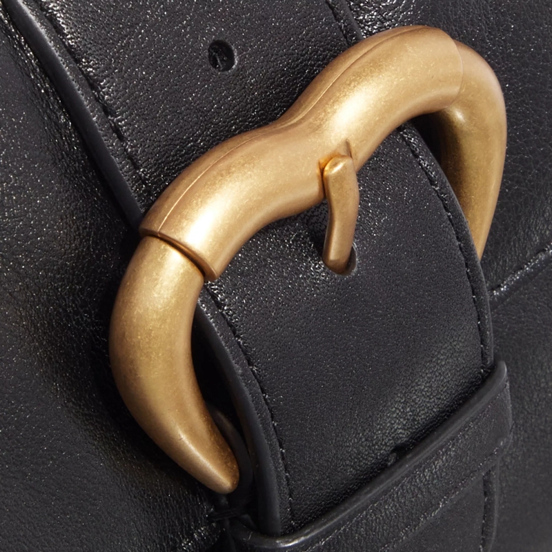 Pinko Schultertasche Jolene Shoulder Mini Nero Limousine-Chocolate Gold(Image 14)
