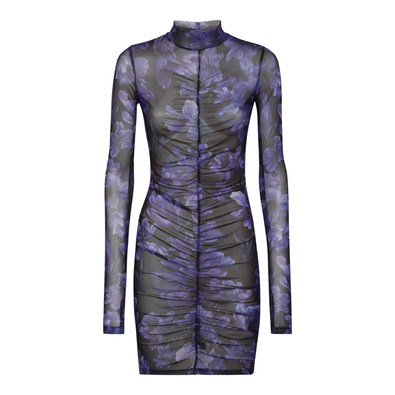 Philipp Plein Abendkleid Abendkleid Flowers schwarz