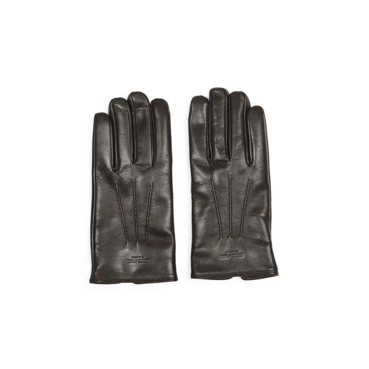 Giorgio Armani Handschuhe - Brown Leather Gloves - Gr. L - in Braun - für Damen