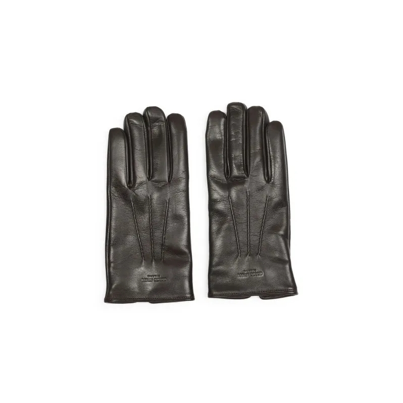 Giorgio Armani  Brown Leather Gloves Brown