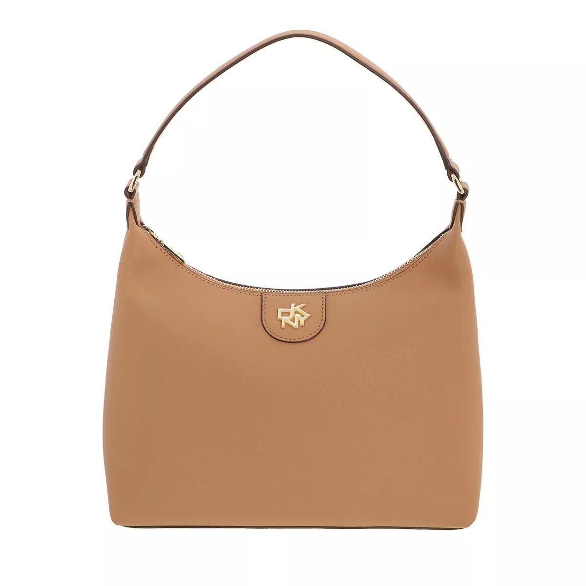 DKNY Large Carol Cashew Leather Pochette Bag - ShopStyle