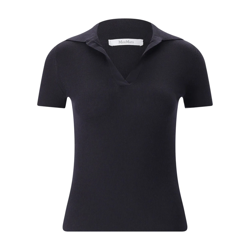 Max Mara T-Shirt Shirt Albero aus Schurwolle schwarz