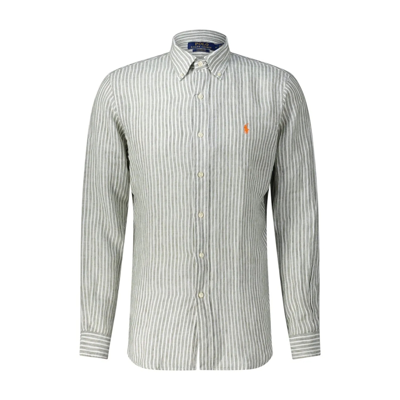 Polo Ralph Lauren Hemd Gestreiftes Hemd aus Leinen grün