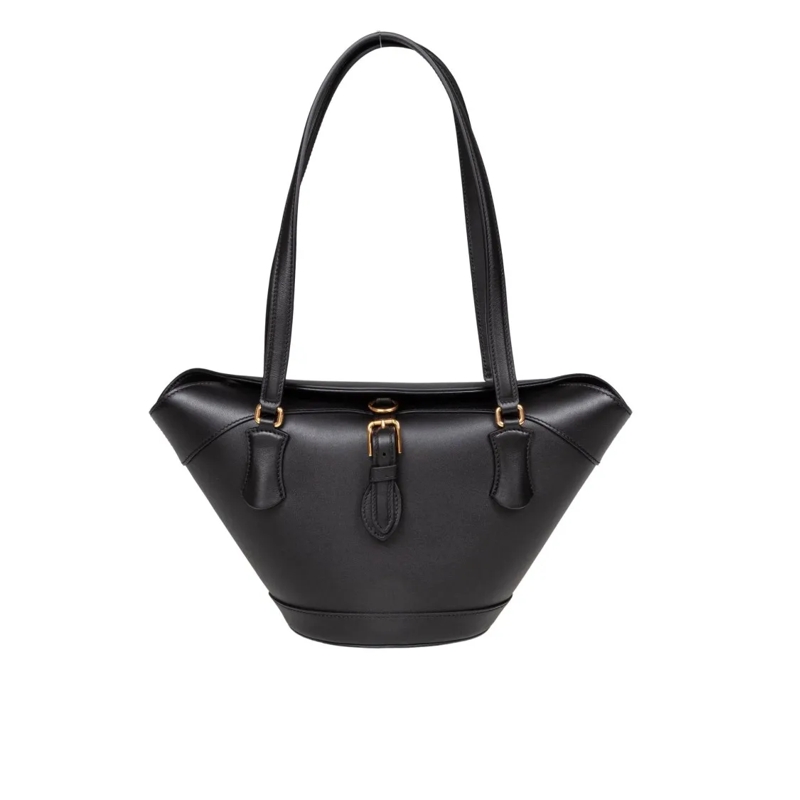 Dolce&Gabbana Draagtas Black Leather Coffa Capri Bag Black