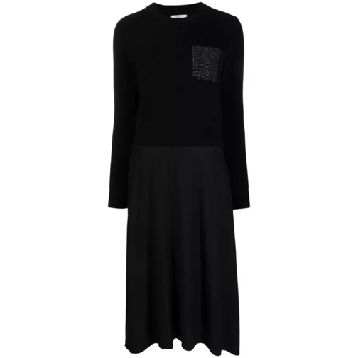 Peserico Black Midi Dress Black 