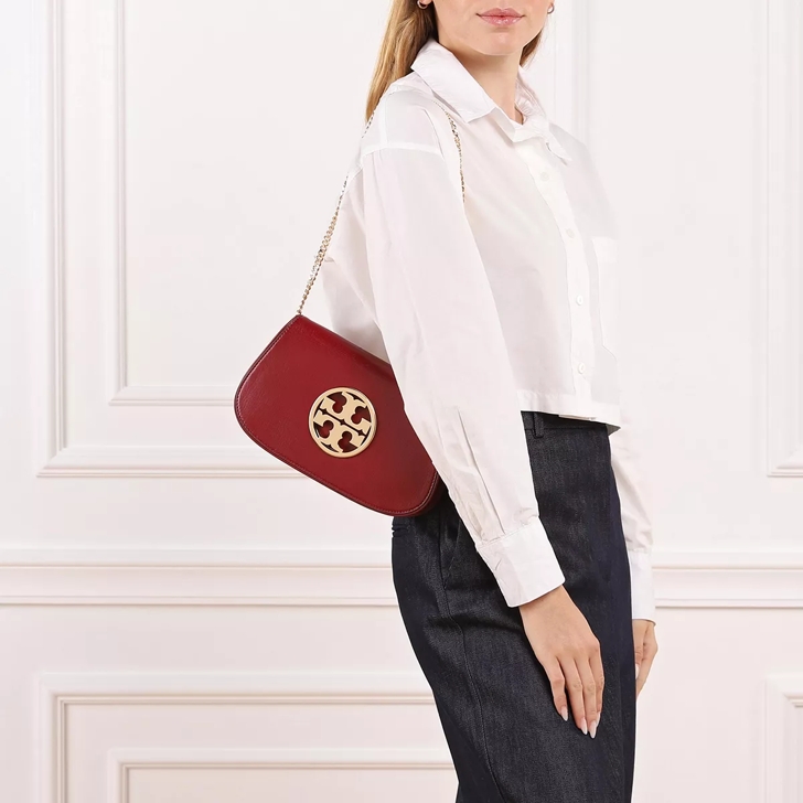 Reva Small Leather Shoulder Bag in Black - Tory Burch