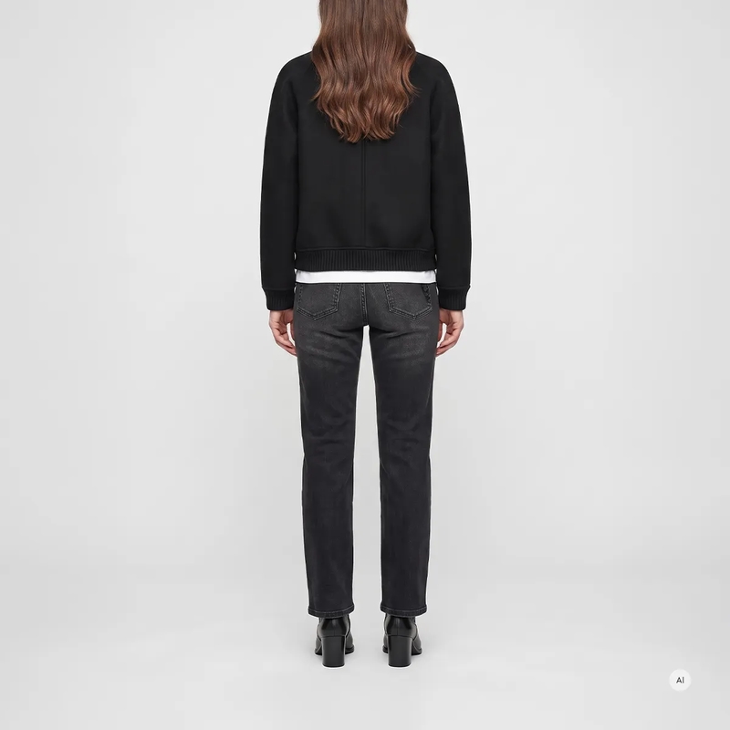 Marc Aurel Ausgestellte Jeans Boyfriend Jeans mit Kordelstickerei schwarz(Image 4)