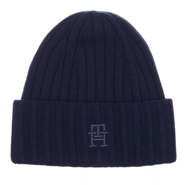 Tommy Hilfiger Hat | Blue Iconic Beanie Wool Space Th
