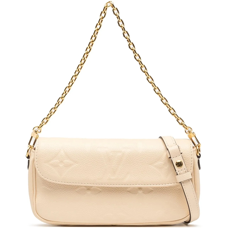 Louis Vuitton Schultertasche Monogram Empreinte Giant Ivy Wallet on Chain braun