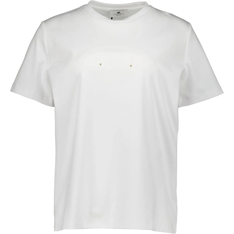 Elisabetta Franchi T-shirt Elisabetta Franchi Women's T-shirt T-shirts Ecru M weiß