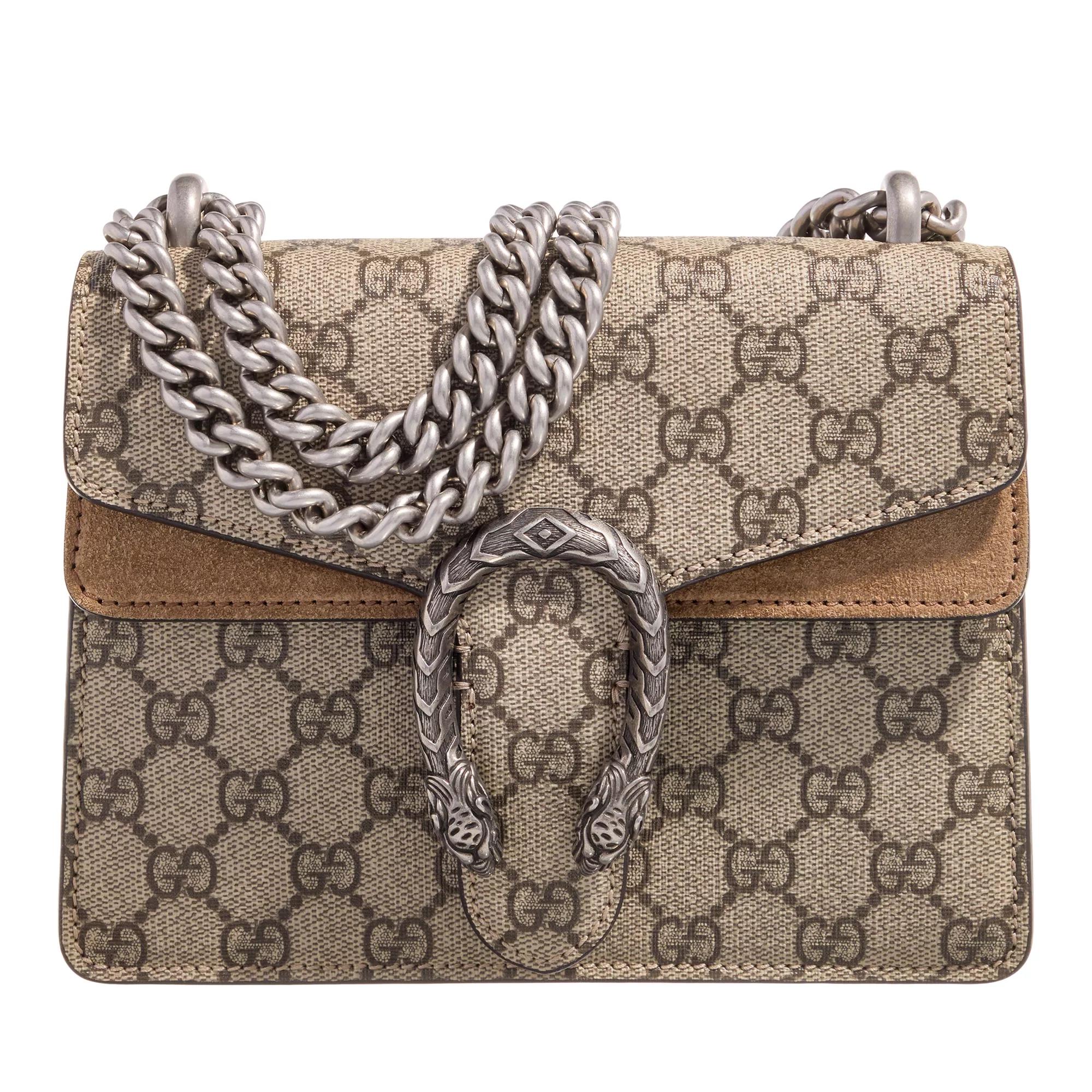 Gucci Crossbody Bags - Dionysus GG Supreme Mini Shoulder Bag - Gr. unisize - in Taupe - für Damen