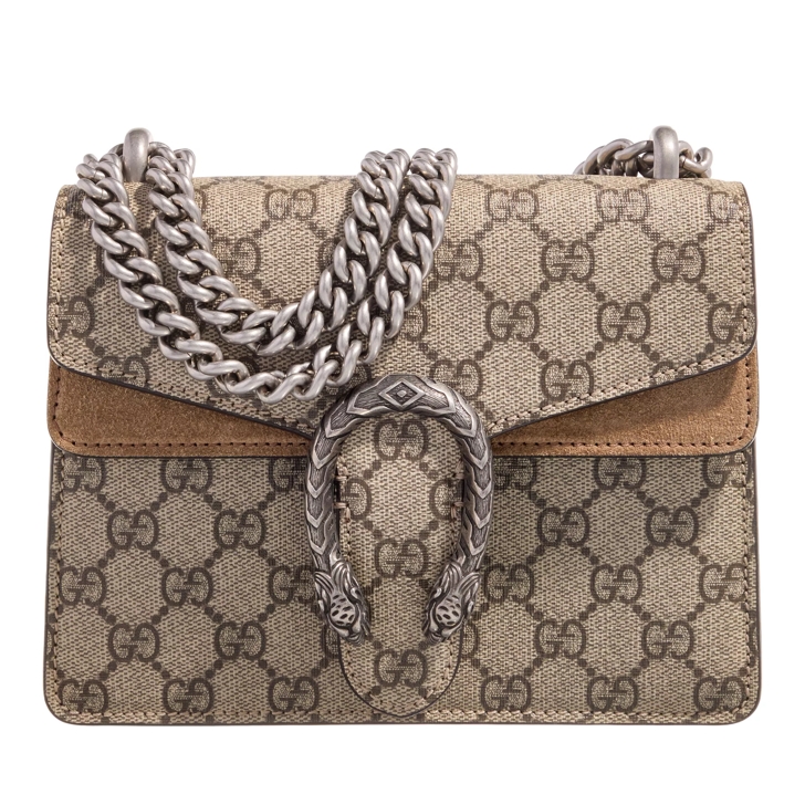 Gucci Dionysus GG Supreme Mini Shoulder Bag Beige Taupe Crossbody Bag