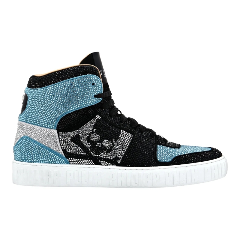Philipp Plein Low-Top-Sneaker Hightop-Sneaker Notorious Mit Schmucksteinen blau