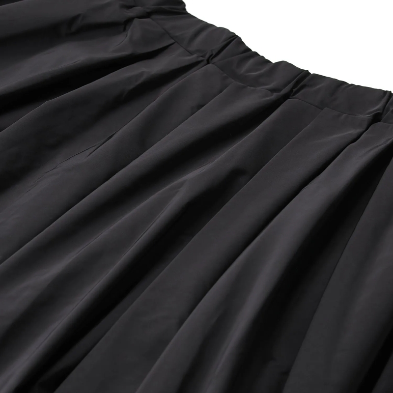 Roberto Collina Minirock Maxirock mit elastischem Bund schwarz(Image 3)