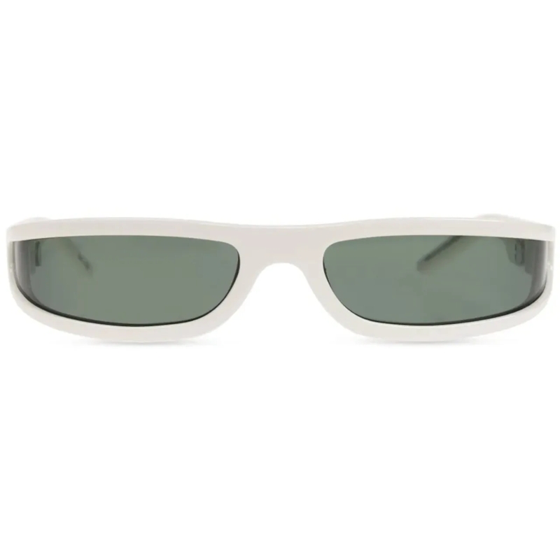Rick Owens Sonnenbrille Sunglasses Fog Pearl Temple/forest Lens weiß