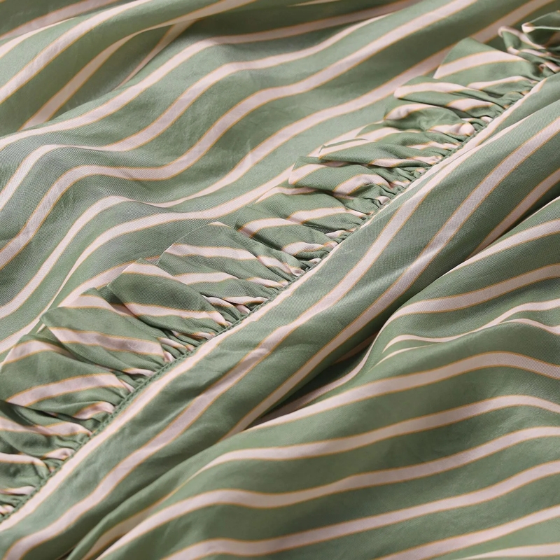 Dries Van Noten Bluse Wrap-Style Blouse With Ruffle Neckline Grey(Image 4)