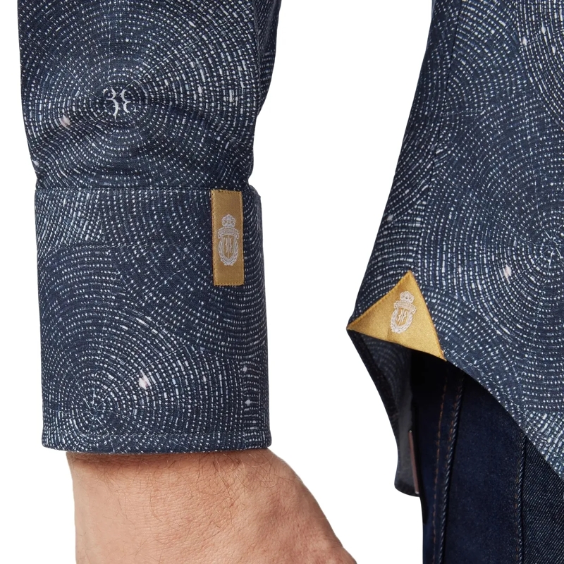 BILLIONAIRE Hemd Hemd Slim Fit Mit Schmucksteinen blau(Image 4)