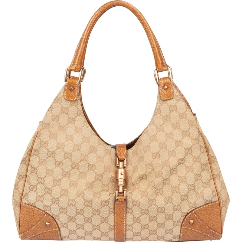 Gucci Fourre-tout Gucci GG Monogram Jackie Handbag braun