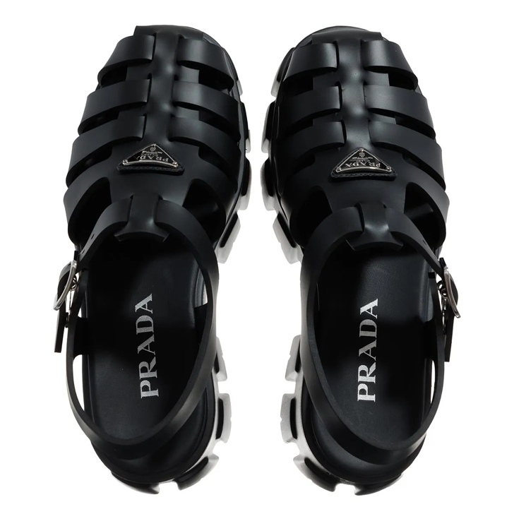 Prada 55mm Sandale Soft Project Nero Sandal