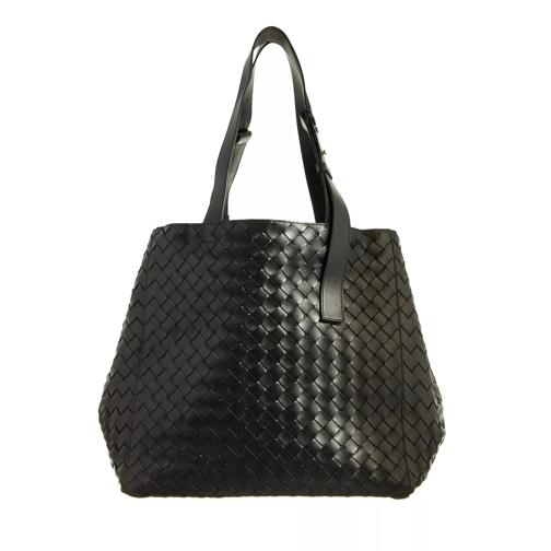 Bottega Veneta Intrecciato Cube Tote Bag Black Shopping Bag